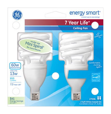 BULB CFL 13W CAND BASE