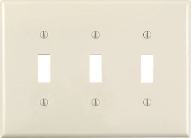 LT Almond 3G 3 Toggle Wall Plate