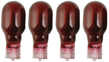 Bulb 4w Red Wdg Base 4pk