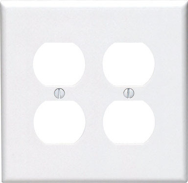 4x4 Tapa Outlet Doble Blanca