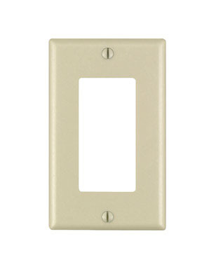 Leviton Decora Ivory 1 gang Thermoset Plastic GFCI/Rocker Wall Plate 10 pk