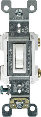 15A Toggle AC Quiet Switch White