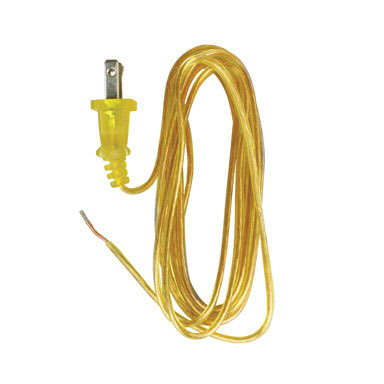 Lamp Cord 8' GOLD PK/1