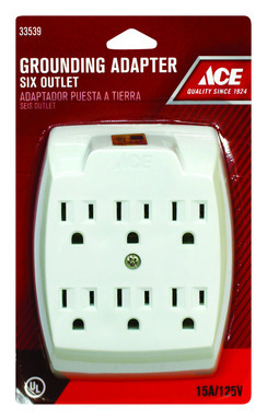 TAP POWER 2TO6 OUTLET WHITE ACE