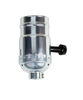 Lamp Socket Turn Knob Nickel