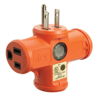 ACE Orange 3-Outlet Adapter