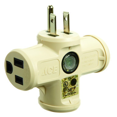 ACE Beige 3-Outlet Adapter