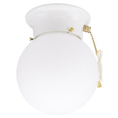 6" White Ceiling Fixture