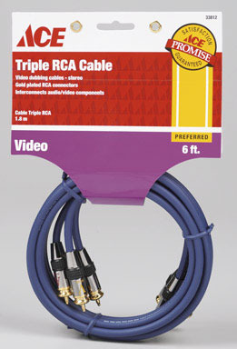 CABLE TRPLE RCA METAL 6'