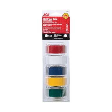 5PK 3/4"x12' Ast Electrical Tape
