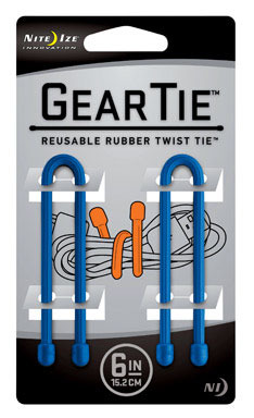 GEAR TIE 6" BLUE 2 PK