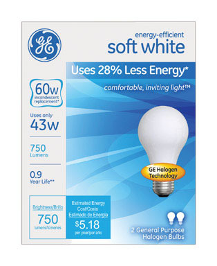 BULB HALOGEN A19 43W SW