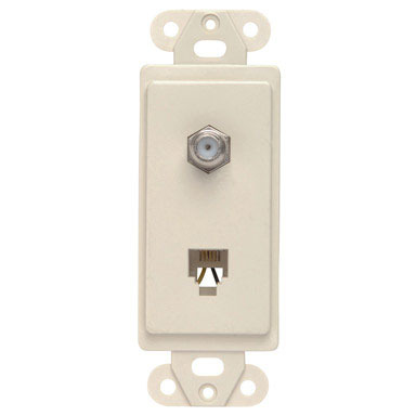 WALLPLATE COAX/PHONE ALM