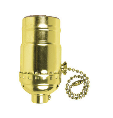 Brass 3Way Pull Chain Socket