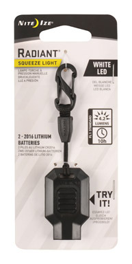 Nite Ize INOVA 4.2 lm Black LED Squeeze Light CR2016 Battery