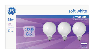 BULB 25W G25 MB SW 3PK