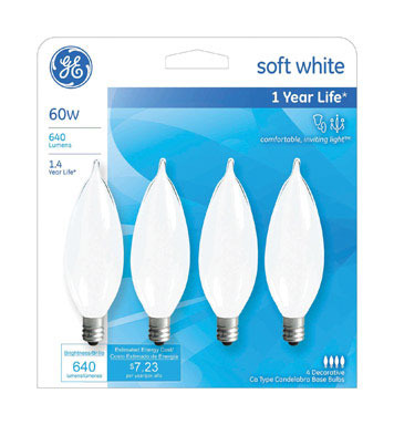 Bulb 60w Cac Dec Sw 4pk