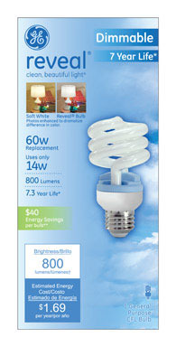 BULB 14W SPRL CFL RVL