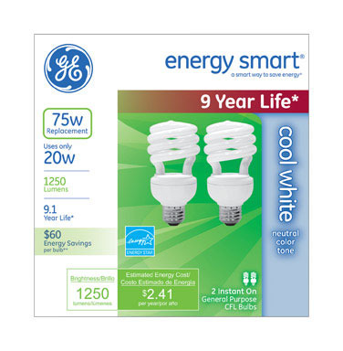 BULB 20W CW SPRL 2PK