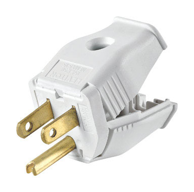 HINGED PLUG 15A WHITE