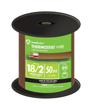 THERMOSTAT WIRE 18/2 50'