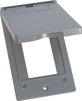 Sigma Engineered Solutions Rectangle Metal 1 gang Vertical GFCI Cover Wet Locations