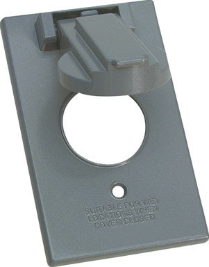 Sigma Engineered Solutions Rectangle Metal 1 gang 15/20 Amp Receptacle Cover Wet Locations