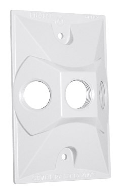 White Rectangle Cover 3 Hole