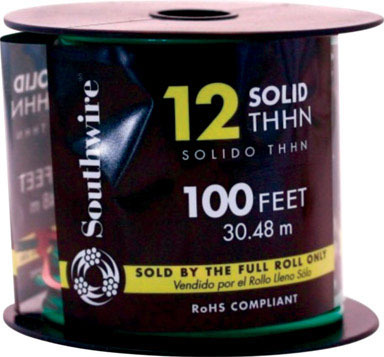 THHN WIRE SOL12G GRN100'