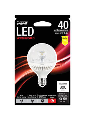 BULB LED G16 E12 CLR 40W