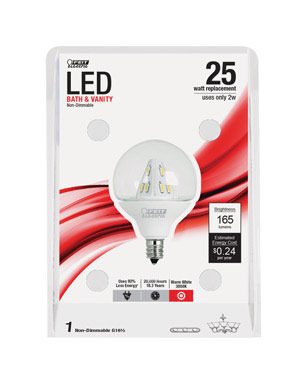 BULB LED G16 E12 CLR 25W