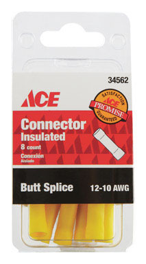 8PK 12-10 AWG Butt Connect Ylw