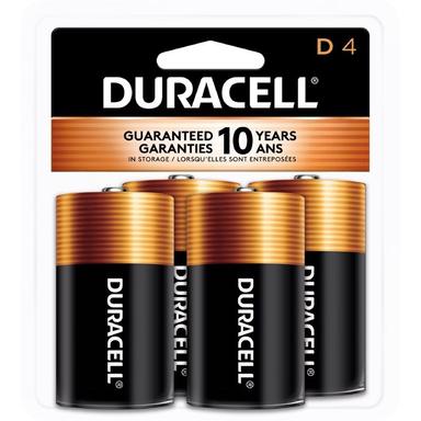 4PK D Duracell Batteries
