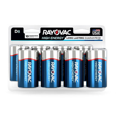 ALKALN BATTERY D RAYO8PK