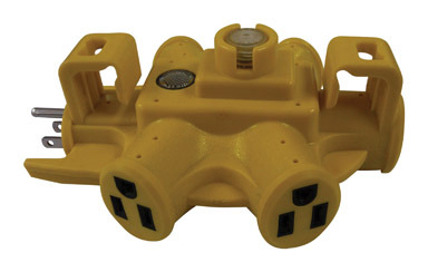 Ace 5 Outlet Adapter Yellow