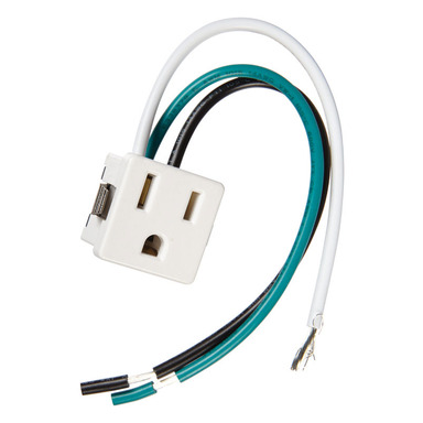 OUTLET 3 PRONG 3WIRE WHT