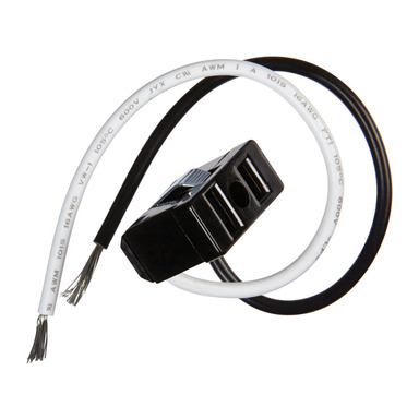 Outlet 2 Prong 2wire Blk