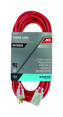 Extension Cord Red 14/3 25ft