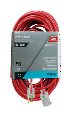 Extension Cord Red 14/3 50ft