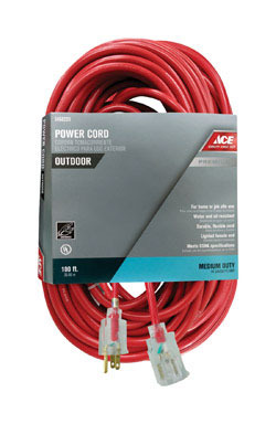 Extension Cord Red 14/3 100ft
