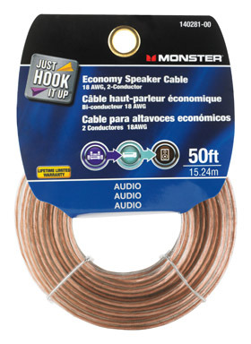 Monster Just Hook It Up 50 ft. L Speaker Cable AWG
