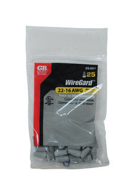 WIRE CONN GRY 25PK SCREW ON