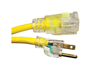 50' 14/3 Yellow Extension Cord