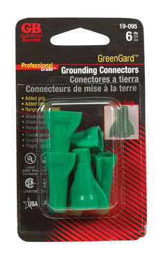 Gardner Bender GreenGard 14-10 Ga. Copper Wire Wire Connector Green 6 pk