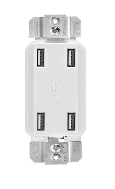 DECORA 4 PORT USB WHT