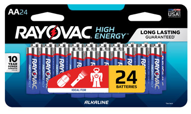 BATTERY ALKALINE AA 24PK