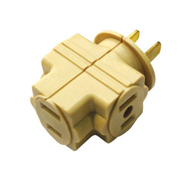 15 Amp 3 Outlet Cube Adapter