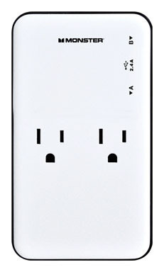 Surge Tap Wht 2outlet