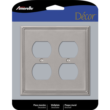 Wallplat 2duplx Metro Bn