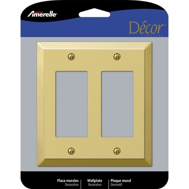 WALLPLATE 2ROCKER PB